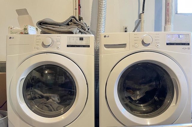 232 Hatch Rd, Prospect, ME 04981 - laundry area featuring separate washer and dryer