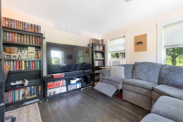 390 Front St, Bath, ME 04530 - living room featuring hardwood / wood-style flooring and cooling unit