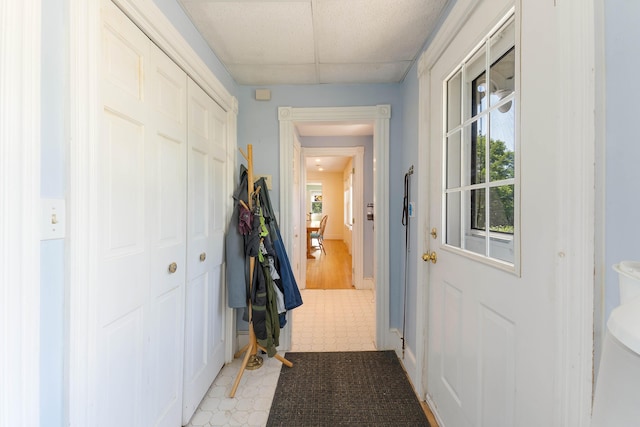 390 Front St, Bath, ME 04530 - corridor with light floors and a paneled ceiling