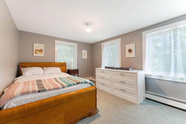 390 Front St, Bath, ME 04530 - bedroom with a baseboard heating unit and light colored carpet