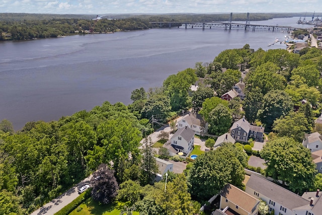 390 Front St, Bath, ME 04530 - drone / aerial view of a notable bridge and a large body of water