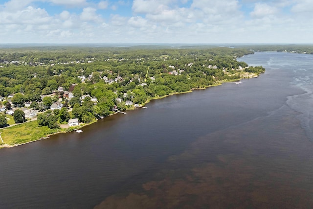 390 Front St, Bath, ME 04530 - drone / aerial view of a large body of water and a heavily wooded area