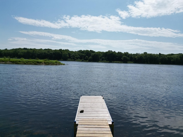 1093 N Chester Rd, Chester, ME 04457 - dock area with a water view and a forest view