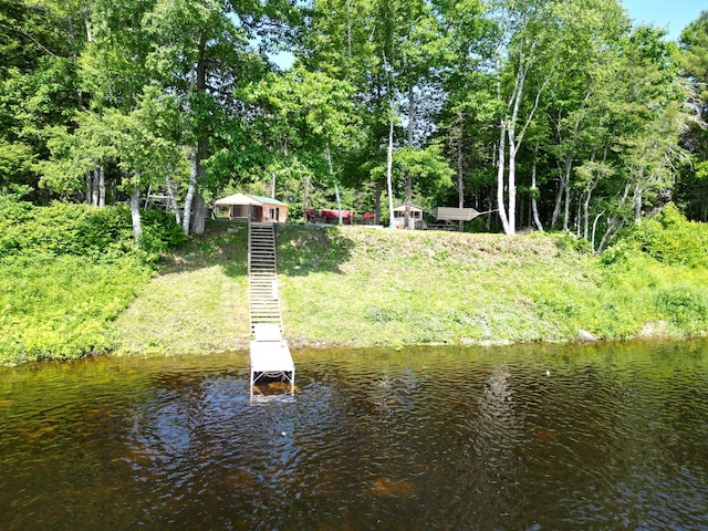 1093 N Chester Rd, Chester, ME 04457 - dock area featuring a water view
