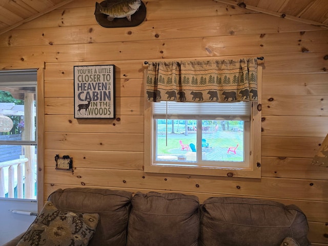 1093 N Chester Rd, Chester, ME 04457 - detailed view of wooden walls and wood ceiling