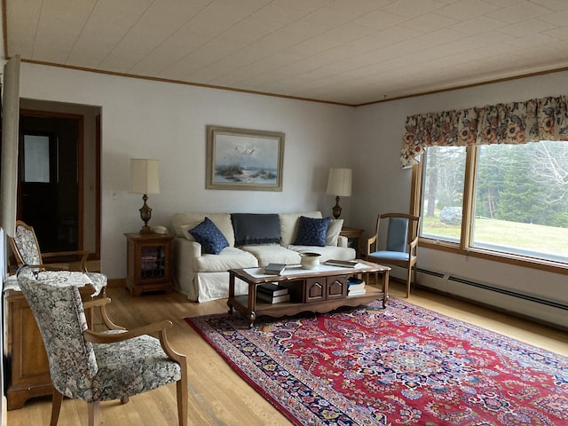 1 Francis Rd, Steuben, ME 04680 - living area with crown molding and light wood finished floors