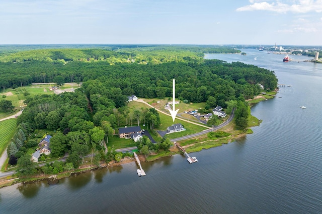 352 River Rd, Eliot, ME 03903 - aerial view of property's location featuring a nearby body of water and a forest