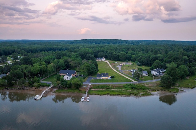 352 River Rd, Eliot, ME 03903 - aerial overview of property's location with a forest and a nearby body of water