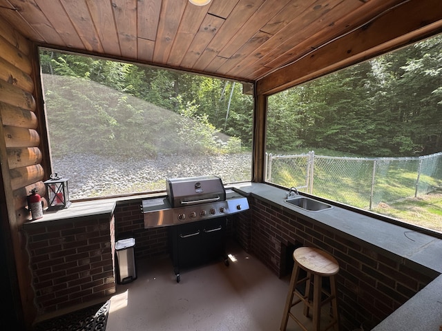25 Loop Rd, Chester, ME 04457 - sunroom / solarium featuring an outdoor kitchen