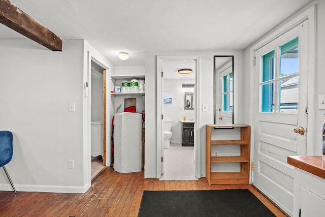 3 Surf Ave, Biddeford, ME 04005 - foyer entrance featuring hardwood / wood-style floors and baseboards