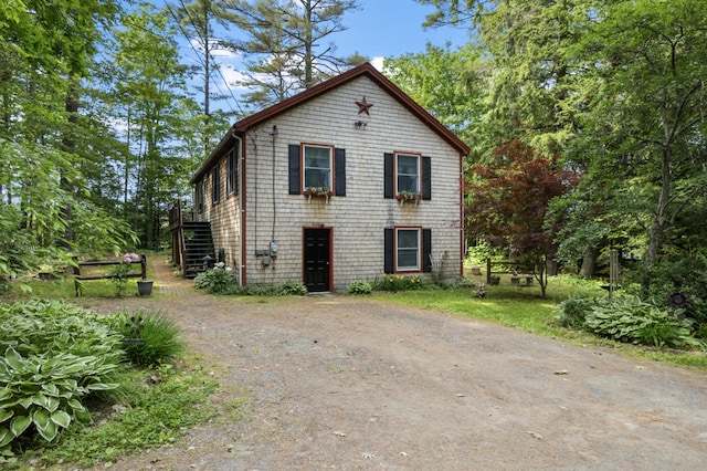 175 Buck N Doe Trl, Augusta, ME 04330 - view of front of house with driveway and stairs