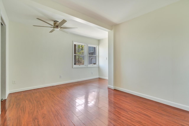 9 Riverside Ave, Saco, ME 04072 - empty room featuring a ceiling fan and wood finished floors