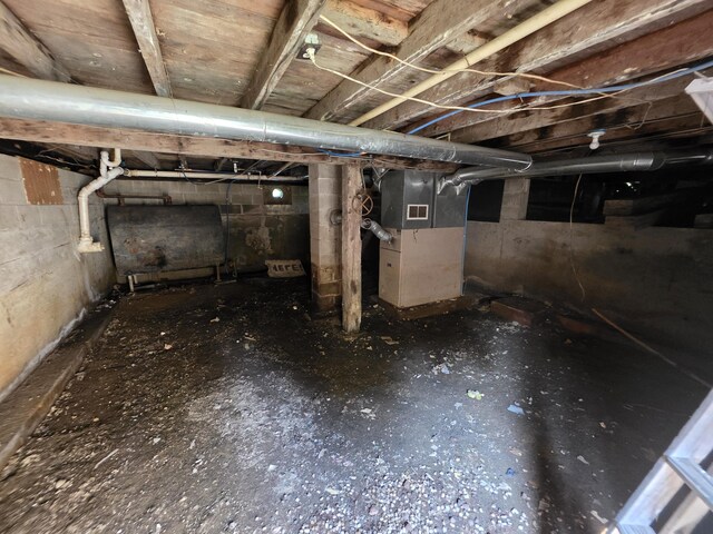 67 Back Searsport Rd, Searsport, ME 04974 - below grade area featuring oil tank