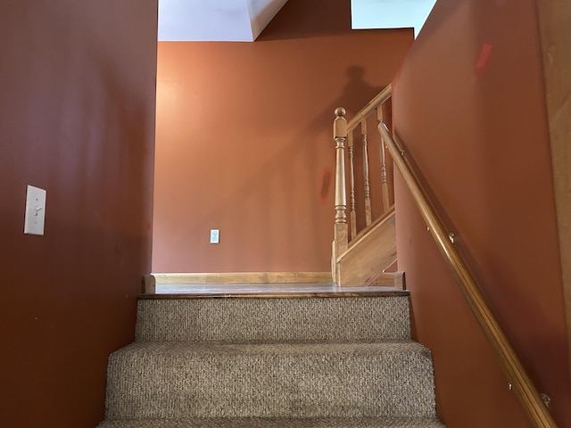 142 Abbott Rd, Albion, ME 04910 - stairway with a skylight
