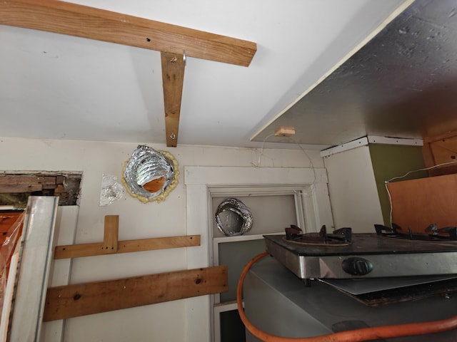 1052 Douty Hill Rd, Sangerville, ME 04479 - detailed view of beamed ceiling