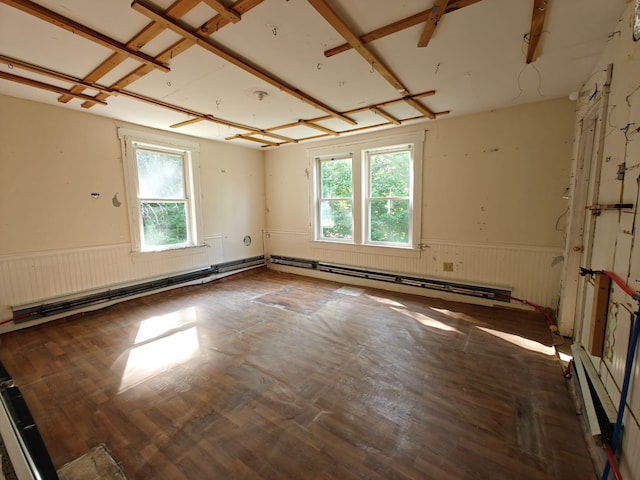 1052 Douty Hill Rd, Sangerville, ME 04479 - spare room with a wainscoted wall, healthy amount of natural light, and baseboard heating