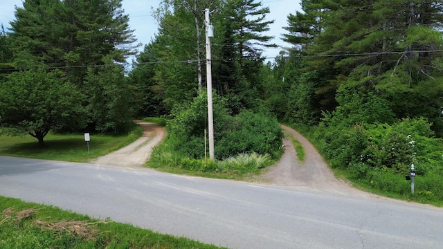 27 Hodgdon Rd, Levant, ME 04456 - view of dirt / gravel road with a forest view