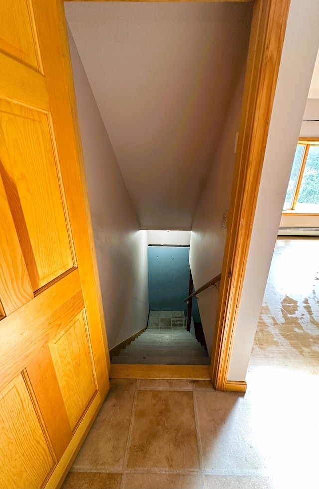 27 Hodgdon Rd, Levant, ME 04456 - stairs with a baseboard radiator