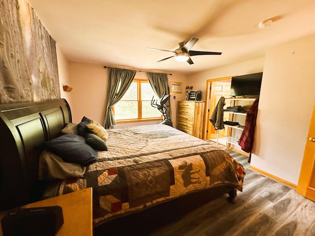27 Hodgdon Rd, Levant, ME 04456 - bedroom with wood finished floors and a ceiling fan