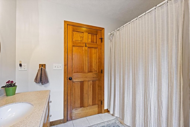 34 Cari Way, Sidney, ME 04330 - bathroom with tile patterned floors, vanity, and curtained shower