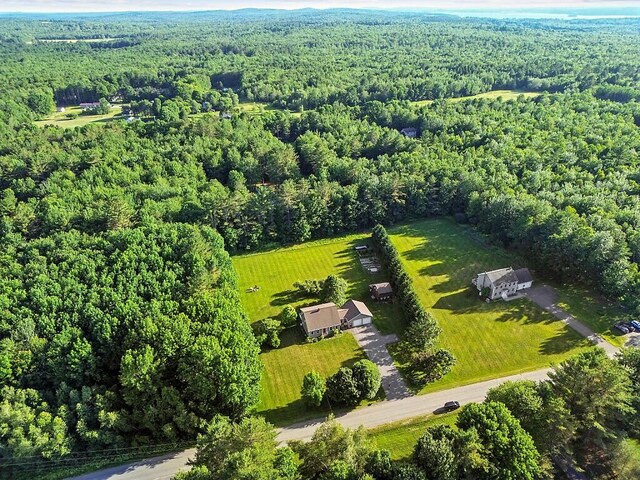 34 Cari Way, Sidney, ME 04330 - aerial view of property and surrounding area with a forest
