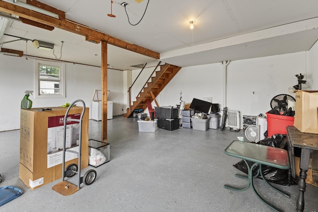 10 Jones Way, Sullivan, ME 04664 - basement featuring stairway and washer / clothes dryer