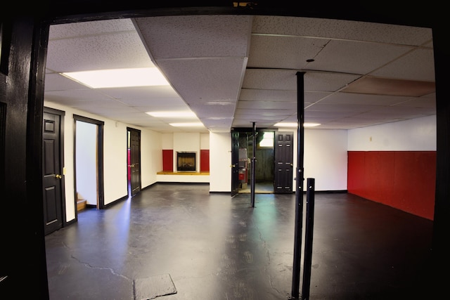199 Middle Rd, Bradford, ME 04410 - basement featuring a drop ceiling