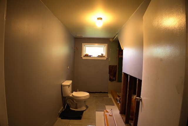 199 Middle Rd, Bradford, ME 04410 - bathroom with toilet and tile patterned floors