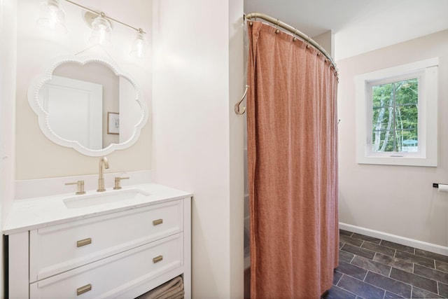 65 Wildbrook Ln, Eliot, ME 03903 - full bath with vanity and a shower with shower curtain