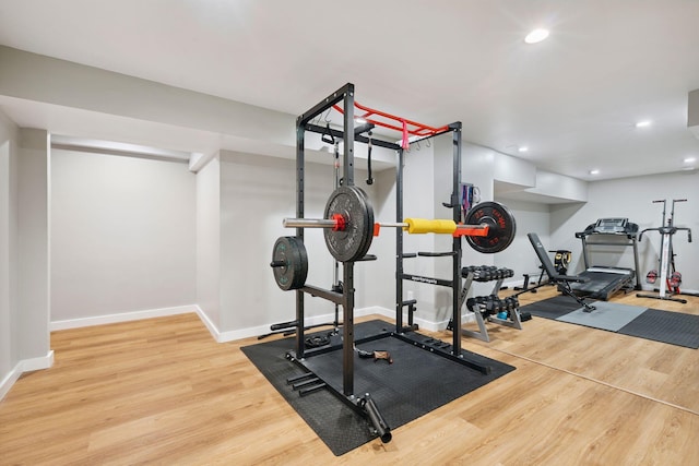 65 Wildbrook Ln, Eliot, ME 03903 - exercise area with wood finished floors and recessed lighting