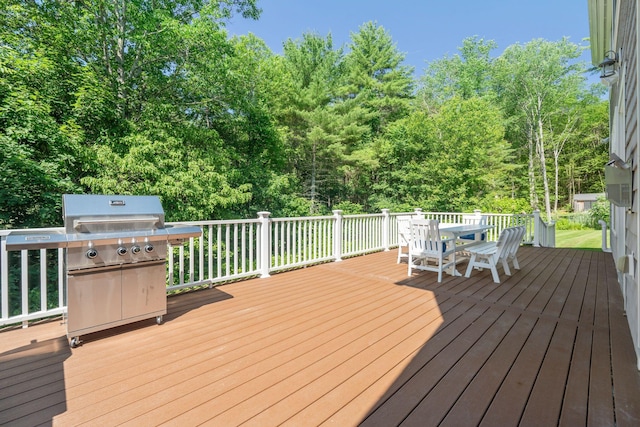 65 Wildbrook Ln, Eliot, ME 03903 - deck featuring outdoor dining space and a grill
