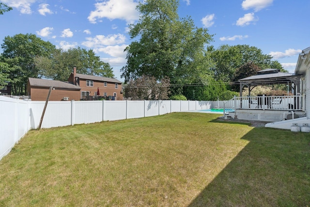 66 Rustic Ln, Portland, ME 04103 - fenced backyard with a gazebo and a deck