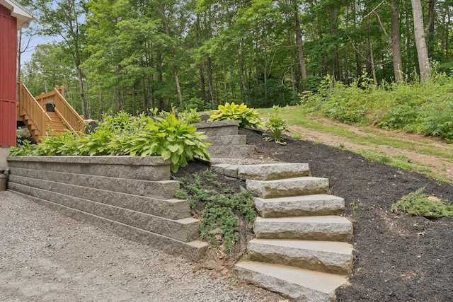 2288 W River Rd, Sidney, ME 04330 - view of yard featuring stairs