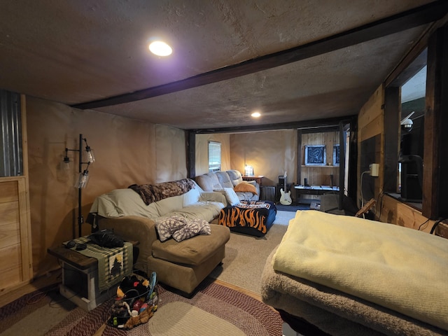 17 Cross St, Kingman Twp, ME 04451 - living area with carpet and recessed lighting