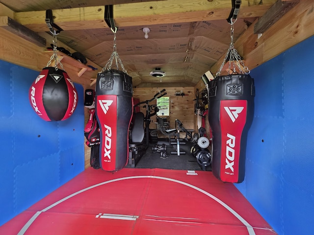 17 Cross St, Kingman Twp, ME 04451 - view of garage