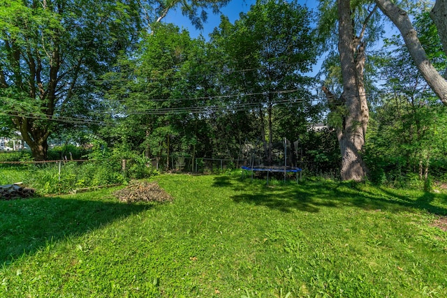 46 Meadow Way, Bath, ME 04530 - view of yard featuring a trampoline