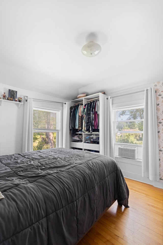 46 Meadow Way, Bath, ME 04530 - bedroom featuring wood-type flooring and cooling unit