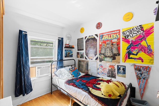 46 Meadow Way, Bath, ME 04530 - bedroom with hardwood / wood-style floors and lofted ceiling