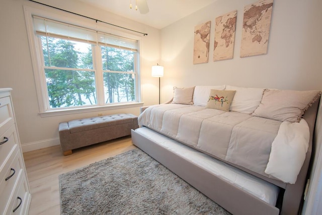 106 Sunset Bay Dr, Steuben, ME 04680 - bedroom featuring baseboards and light wood finished floors