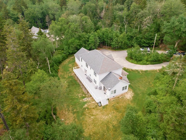 106 Sunset Bay Dr, Steuben, ME 04680 - aerial view of property and surrounding area featuring a heavily wooded area