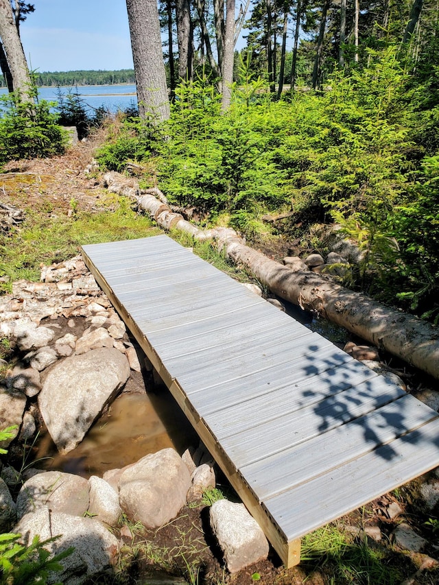 106 Sunset Bay Dr, Steuben, ME 04680 - deck with a water view
