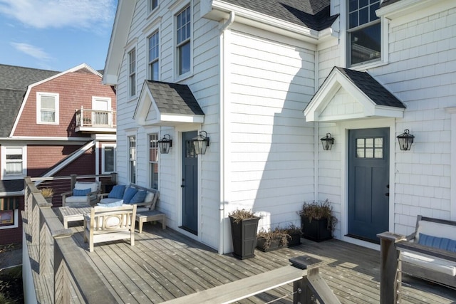 38 Atlantic Ave, Boothbay Harbor, ME 04538 - view of wooden deck