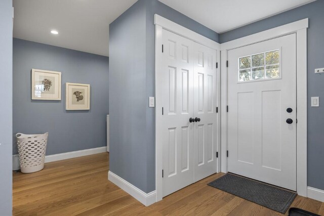 38 Atlantic Ave, Boothbay Harbor, ME 04538 - foyer with wood finished floors and recessed lighting