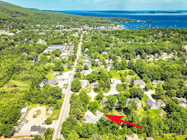 3 Curtis Ave, Camden, ME 04843 - aerial view of a nearby body of water and a forest