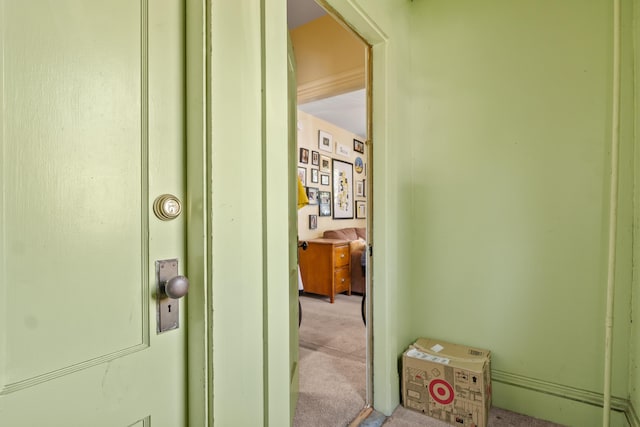 47 Fall Brook St, Portland, ME 04103 - corridor featuring carpet