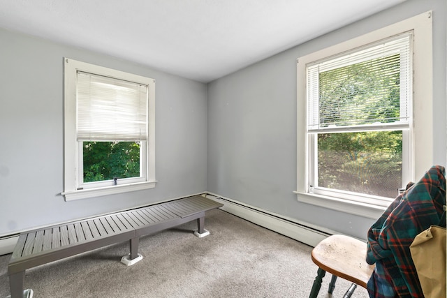 47 Fall Brook St, Portland, ME 04103 - carpeted spare room with plenty of natural light and a baseboard radiator