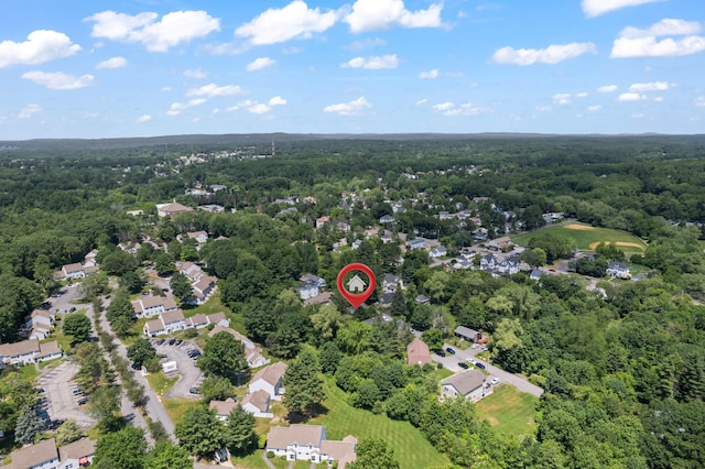 47 Fall Brook St, Portland, ME 04103 - aerial view of residential area featuring a heavily wooded area