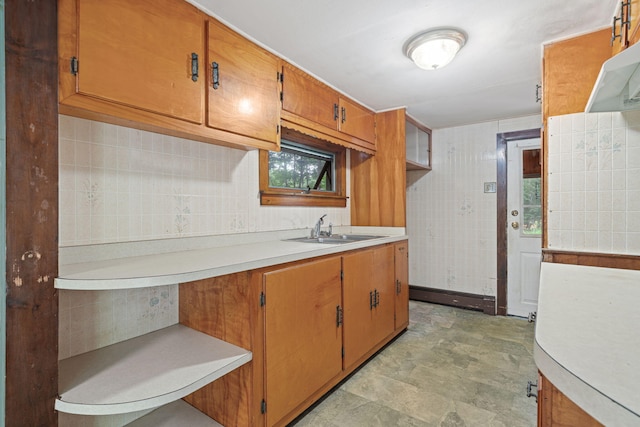 219 Mouse Ln, Alfred, ME 04002 - kitchen featuring light countertops and brown cabinets