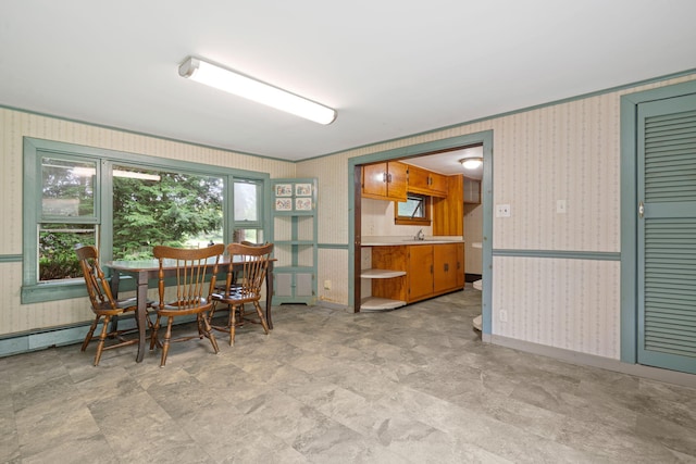 219 Mouse Ln, Alfred, ME 04002 - dining room featuring wallpapered walls