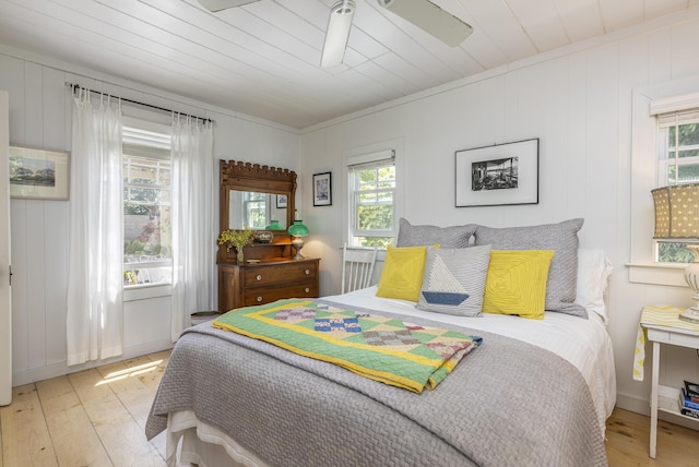 78 Seashore Ave, Portland, ME 04108 - bedroom with light wood-style flooring and ornamental molding